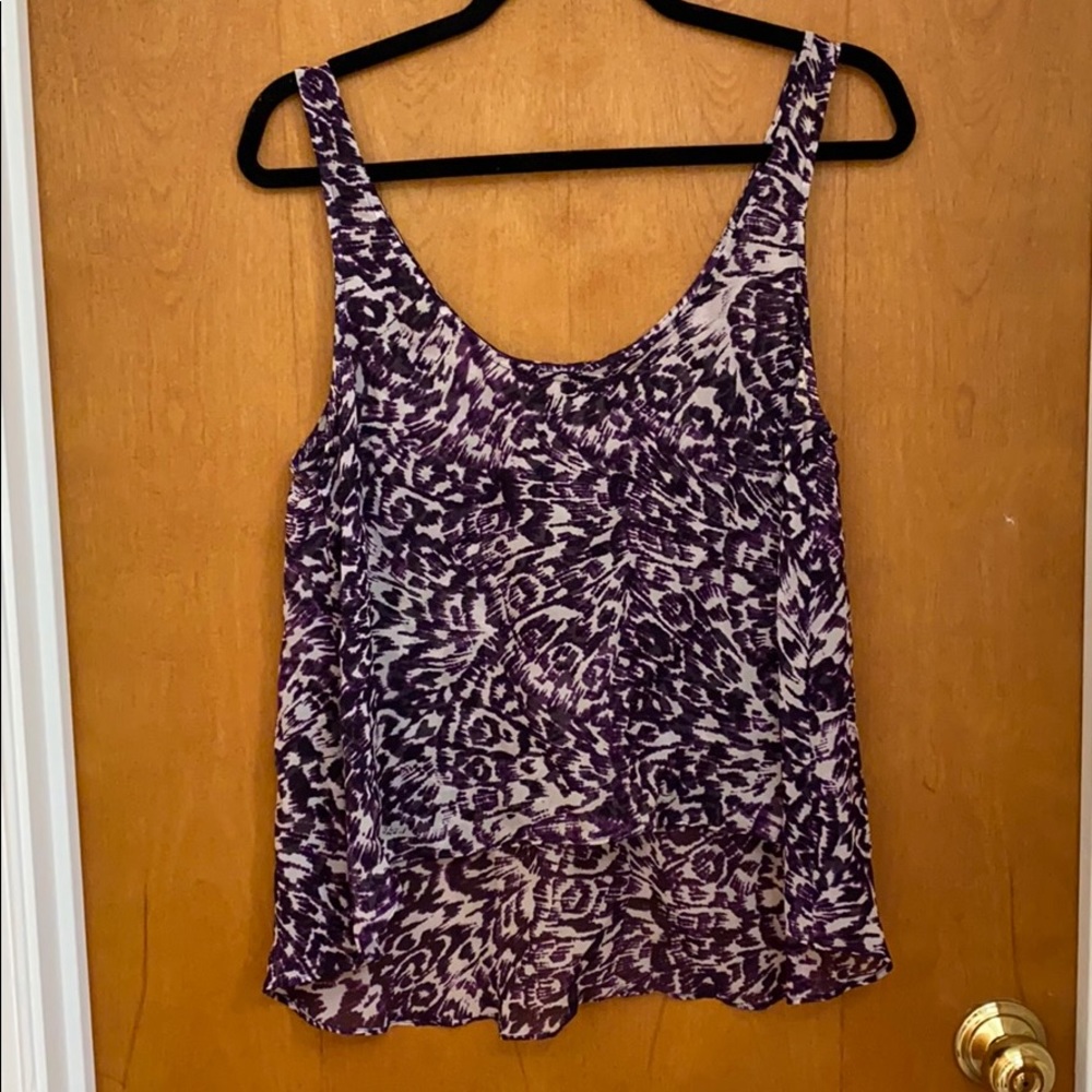 Sheer Patterned Tank Top